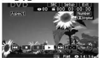 DVD SRC Setup Exit Aspect 00 000 00:00:00 Number X[Digital] Mid Flat 1.4:5.6