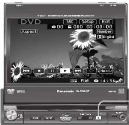 DVR SRC Setup Exit 00 000 00:00:00 Aspect Number Digital Flat 14:56 Panasonic DA-UDSXXN VOL NOTE SETUP PAYS TIME/Video SOURCE