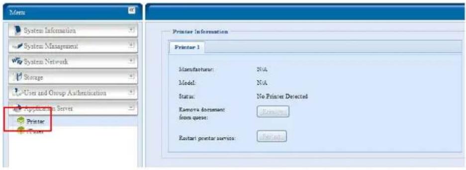 Thecus N8800PRO - Printer Information (Druckerinformationen) - 1
