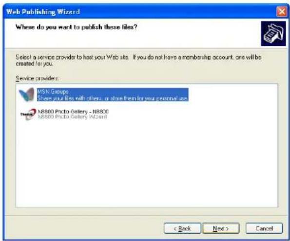 Thecus N8800PRO - Publishing-Assistent von Windows XP - 7