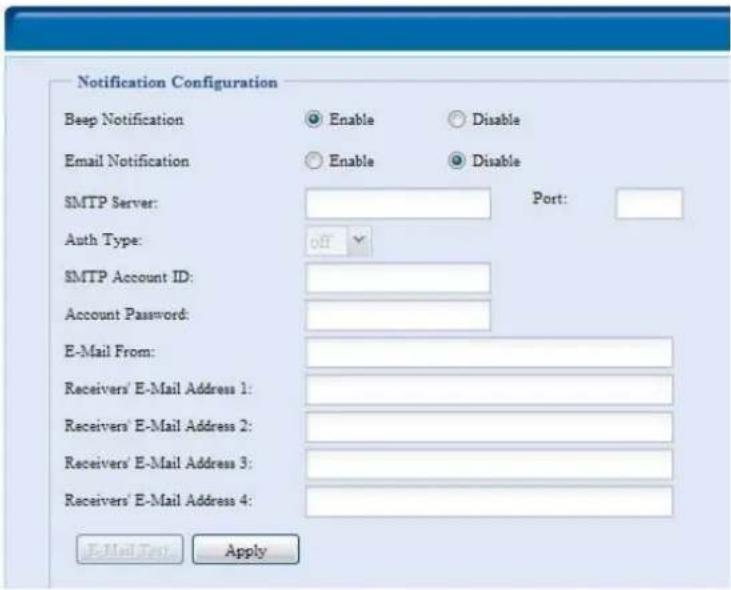 Thecus N8800PRO - Notification configuration (Benachrichtigungskonfiguration) - 2