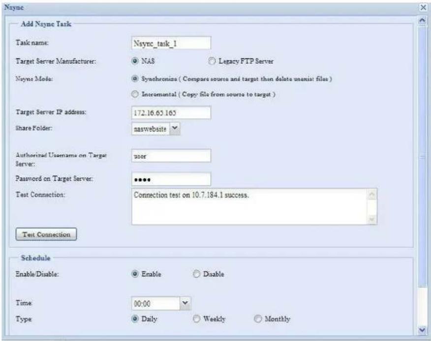 Thecus N8800PRO - AddNsync Task (Nsync-Aufg e hinzufügen) - 1
