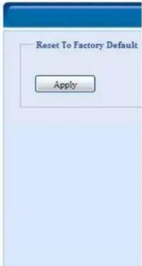 Reset To Factory Default Apply