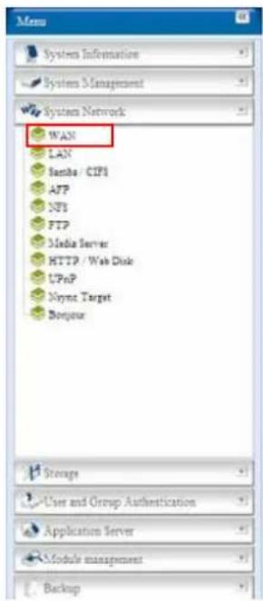 System Information System Management System Network WAN LAN TCP/IP / CIFI ATP NPS FTP Media Server HTTP / Web Disk UPnP Myone Target Doneur Storage User and Group Authentication Application Server Module management Backup