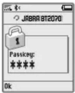 JABRA BT2070 Passkey: **** Ok