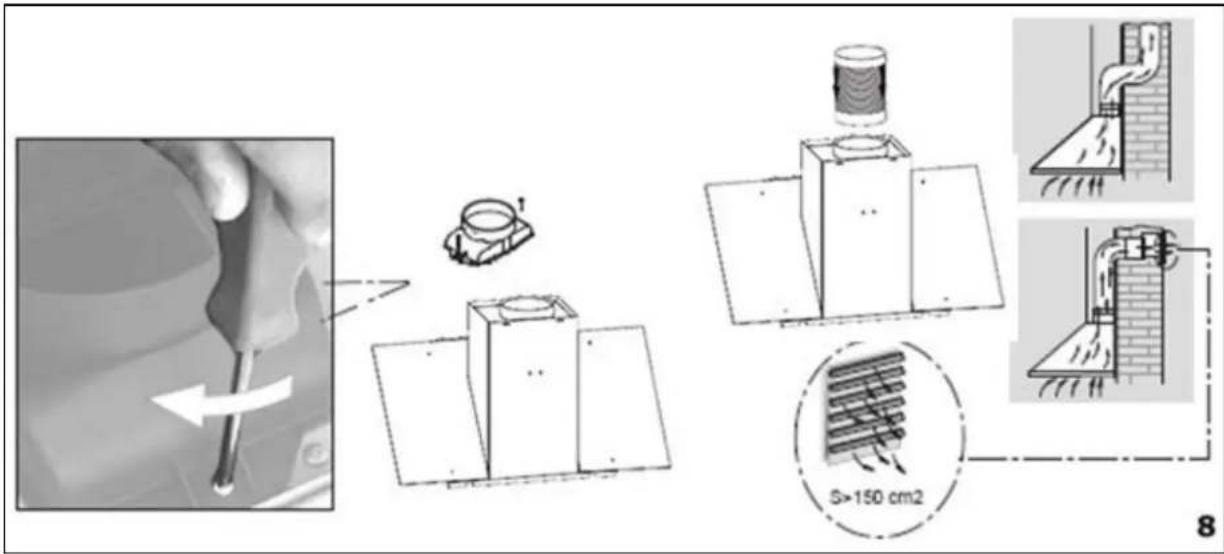 Technical diagram illustrating a mechanical assembly process with labeled components and dimensions, including tool insertion, housing, and cooling unit details.