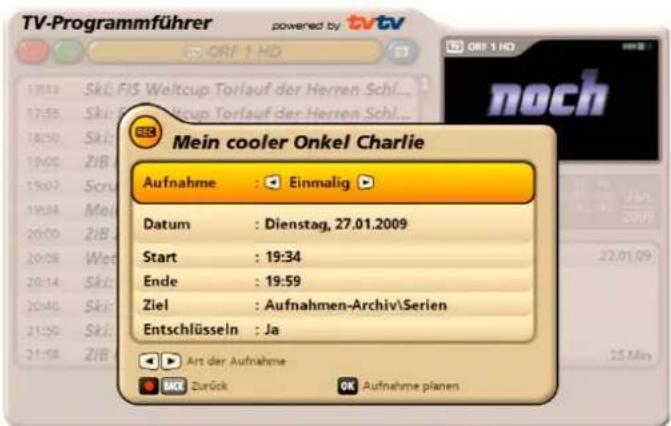 TV-Programmführer powered by tvtv ORF 1 HD 17:13 SkL FIS Weltcup Torlauf der Herren Schl... 17:55 SkL Weltcup Torlauf der Herren Schl... 18:00 ZIB 19:00 Scr. 20:00 Mei 20:00 ZIB 20:08 Wed 20:14 SkL 20:40 SkL 21:50 SkL 21:58 ZIB Mein cooler Onkel Charlie Aufnahme : Einmalig Datum : Dienstag, 27.01.2009 Start : 19:34 Ende : 19:59 Ziel : Aufnahmen-Archiv\Serien Entschlüsseln : Ja Art der Aufnahme Zurück OK Aufnahme planen