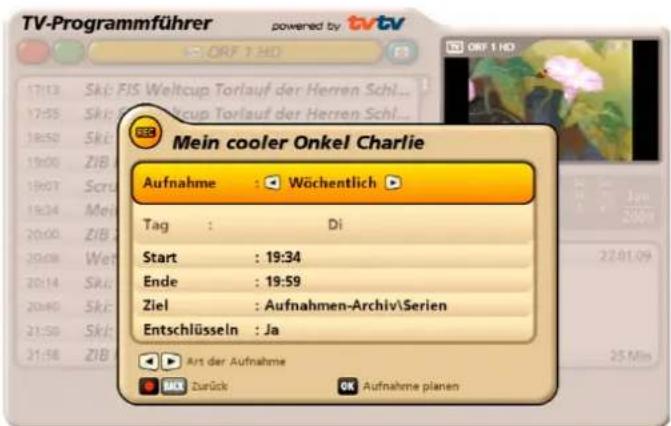TV-Programmführer powered by tvtv ORF 1 HD 17:13 Ski: FIS Weltcup Torlauf der Herren Schl... 17:55 Ski: FIS Weltcup Torlauf der Herren Schl... 18:50 Ski: 19:00 ZIB 19:07 Scru: 19:34 Mei 20:00 ZIB 20:08 Wet 20:14 Ski: 20:40 Ski: 21:50 Ski: 21:58 ZIB Mein cooler Onkel Charlie Aufnahme : Wöchentlich Tag : Di Start : 19:34 Ende : 19:59 Ziel : Aufnahmen-Archiv\Serien Entschlüsseln : Ja Arts der Aufnahme Zurück OK Aufnahme planen