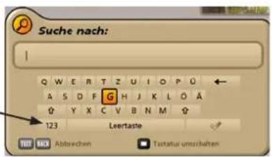 Suche nach: I Q W E R T Z U I O P ō A S D F G H J K L O A Y X C V B N M 123 Leertaste TUT BACK Abbrevchen Tuttatur umschaften