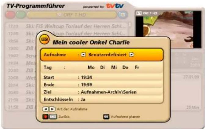 TV-Programmführer powered by tvtv ORF 1 HD 12:13 Ski: FIS Weltcup Torlauf der Herren Schl... 17:55 Ski: FIS Weltcup Torlauf der Herren Schl... 19:50 Ski: 19:00 ZIB 19:07 Scru 19:34 Mei 20:00 ZIB 20:08 Wet 20:14 Ski: 20:40 Ski: 21:50 Ski: 21:58 ZIB Mein cooler Onkel Charlie Aufnahme : Benutzerdefiniert Tag : Mo Di Mi Do Fr Start : 19:34 Ende : 19:59 Ziel : Aufnahmen-Archiv\Serien Entschlüsseln : Ja Art der Aufnahme Zurück OK Aufnahme planen