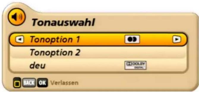 Tonauswahl Tonoption 1 Tonoption 2 deu DOLEBY DIGITAL BACK OK Verlassen