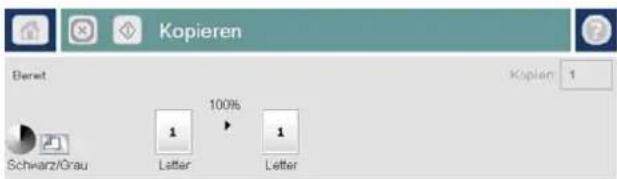 Kopieren Bereit Schwarz/Grau Letter 100% Letter Kopien 1