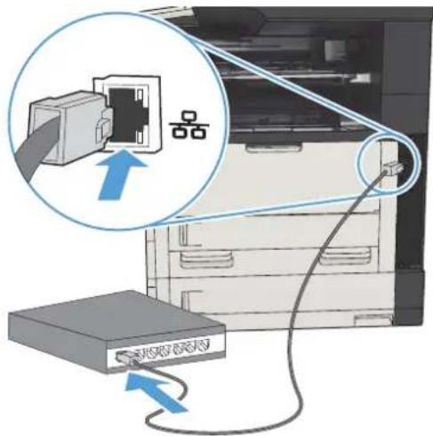 HP LaserJet Enterprise MFP M725z - Konfigurieren der IP-Adresse - 1