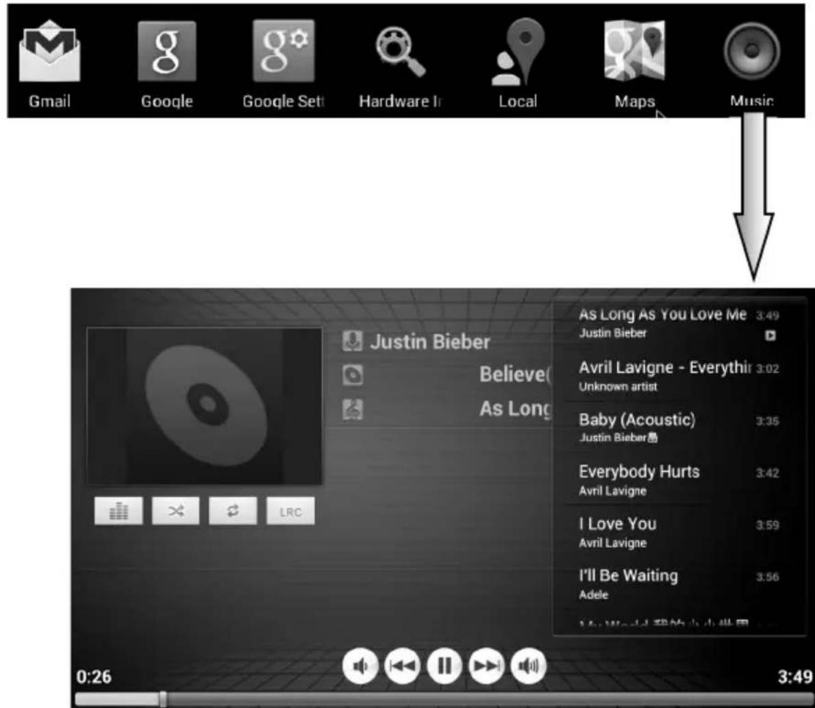 Gmail Google Google Sett Hardware In Local Maps Music Justin Bieber Believe( As Long As Long As You Love Me 3:49 Justin Bieber Avril Lavigne - Everythir 3:02 Unknown artist Baby (Acoustic) 3:35 Justin Bieber Everybody Hurts 3:42 Avril Lavigne I Love You 3:59 Avril Lavigne I'll Be Waiting 3:56 Adele 14.10.000 我的小世界... 0:26 3:49