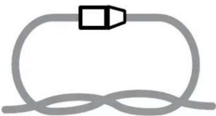 Simple line drawing of a coiled cable or wire with a square end (no text or symbols)