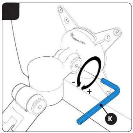 Technical diagram showing mechanical assembly with labeled components and directional arrows indicating motion or force
