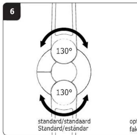 6 130° 130° standard/standaard Standard/estándar opt fak