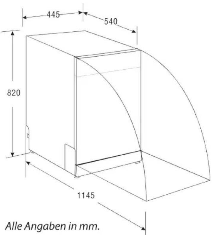 AMICA EGSP 14068 V - Die Geräteabmessungen - 1