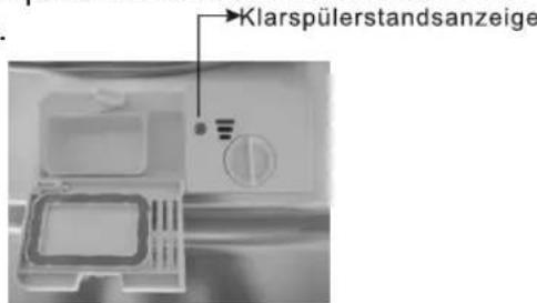 Klarspülerstandsanzeige