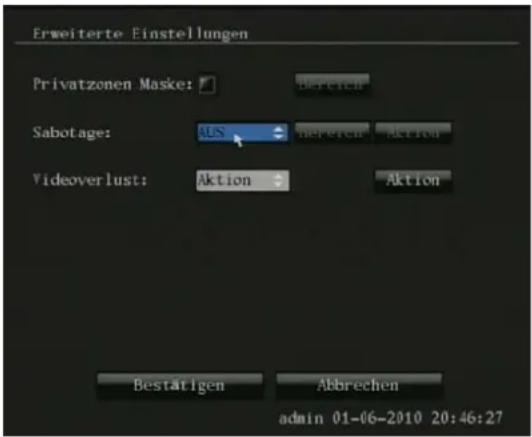 ABUS TVVR30001 - Bewegungserkennung: Einstellungen - 2