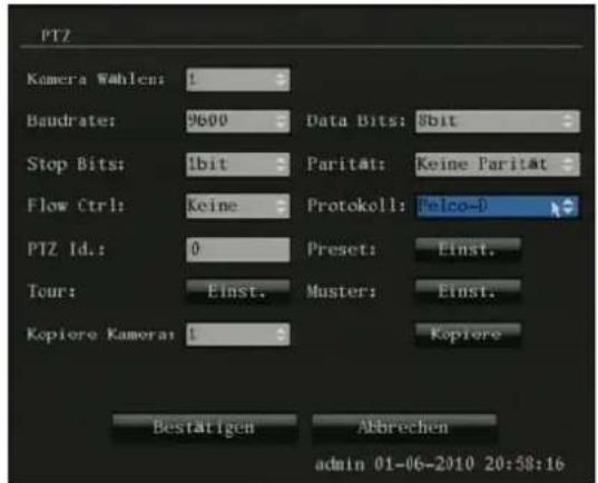 ABUS TVVR30001 - PTZ Einstellungen - 1