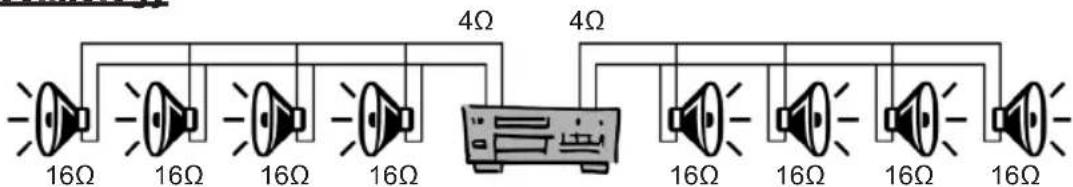 16Ω 16Ω 16Ω 16Ω 4Ω 4Ω 16Ω 16Ω 16Ω 16Ω