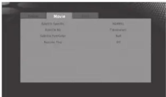 Acme United DP-01 - Ustawienia filmów: - 1