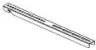 Pure technical line drawing of a mechanical component without any text, numbers, or symbols