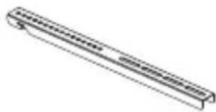 Pure technical line drawing of a mechanical part or bracket (no text or symbols)