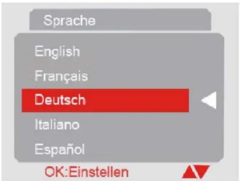AGFAPHOTO Sensor 505-X - Anzeigesprache einstellen - 1