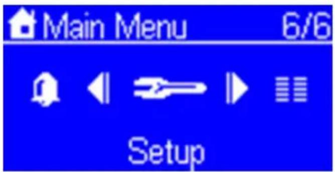 Main Menu 6/6 Setup