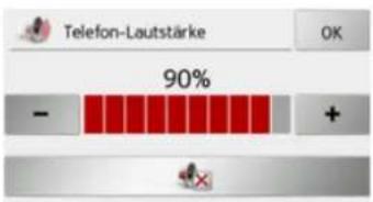 Telefon-Lautstärke 90% - +