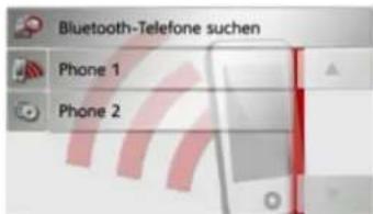 Bluetooth-Telefone suchen Phone 1 Phone 2