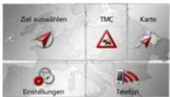 Ziel auswählen TMC Karte Einstellungen Telefon