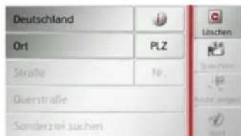 Deutschland Ort PLZ Straße Nr. Dauerstraße Sonderziel suchen