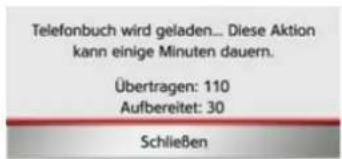 Telefonbuch wird geladen... Diese Aktion kann einige Minuten dauern. Übertragen: 110 Aufbereitet: 30 Schließen