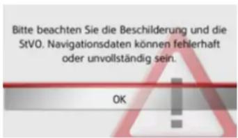 Bitte beachten Sie die Beschilderung und die StVO. Navigationsdaten können fehlerhaft oder unvollständig sein. OK