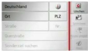 Deutschland Ort PLZ Straße Nr. Querstraße Sonderziel suchen