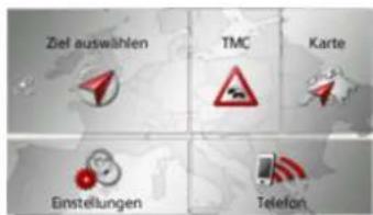 Ziel auswählen TMC Karte Einstellungen Telefon