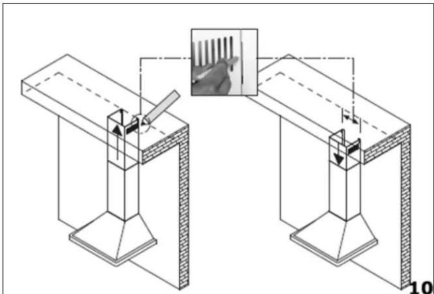 BAUMATIC F60.2BL - Fitting the chimney - 2