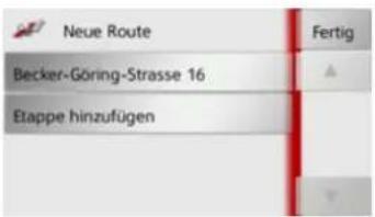 Neue Route Becker-Göring-Strasse 16 Etappe hinzufügen Fertig