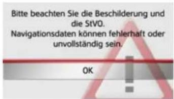 Bitte beachten Sie die Beschilderung und die StVO. Navigationsdaten können fehlerhaft oder unvollständig sein. OK