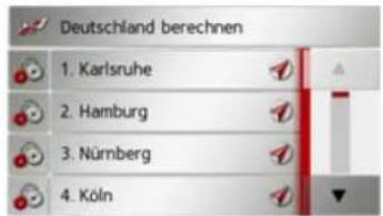 Deutschland berechnen 1. Karlsruhe 2. Hamburg 3. Nürnberg 4. Köln
