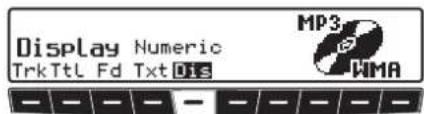 Display Numeric TrkTtl Fd Txt Dis MP3 HMA