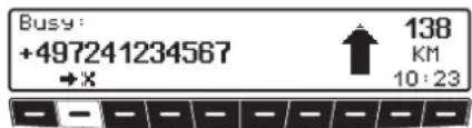 Busy: +497241234567 →X ↑ 138 KM 10:23