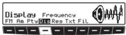 Display Frequency FM Am Pty Dis Res Txt FiL