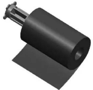 Bixolon SLP-T403EG - 3-4-2 Einlegen eines Farbbandes mit 1-Zoll-Rollenkern - 2