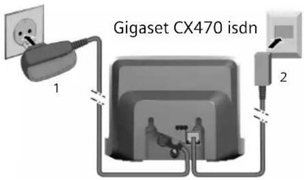 GIGASET CX475 ISDN - Basis anschließen - 1