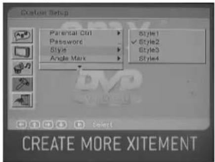 Custom Setup Parental Ctrl Password Style Angle Mark Style1 ✓ Style2 Style3 Style4 CREATE MORE XITEMENT