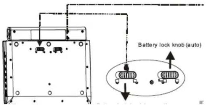Battery lock knob (auto)